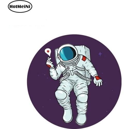 HotMeiNi 13cm x 13cm Space Astronaut Funny Car Stickers and Decals Vinyl Car Wrap for Windshield Refrigerator Car Assessoires