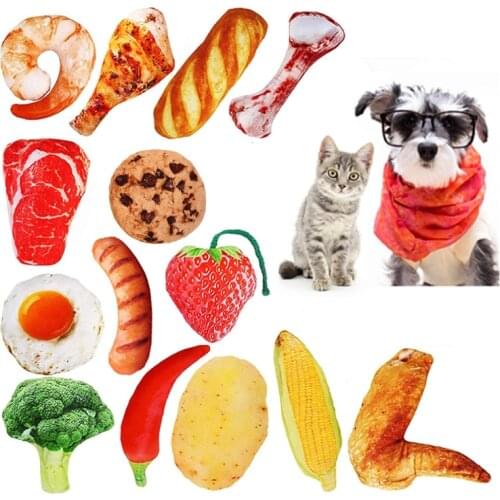 Funny Squeak Pet Cat Dog Toys for Small Dogs Cats Simulation Plush Puppy Chew Toy Bite Resistant Pet Products Dog Accessories