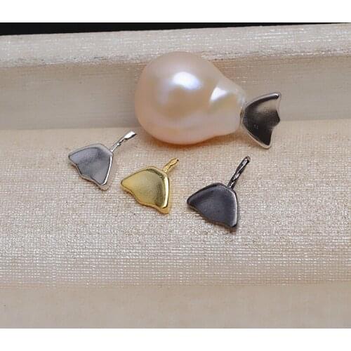 925 Sterling Silver Jewelry Findings Wholesale Fish Tail Shape Clasps and Hooks Jewellery Accessory Parts Settings, 10pcs/lot