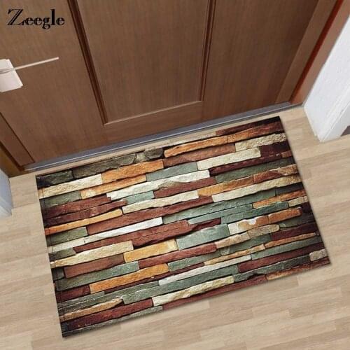 Zeegle Doormats Kitchen Carpet Non-slip Floor Mats For Hallway Bathroom Door Mats Absorbent Shower Room Area Rug