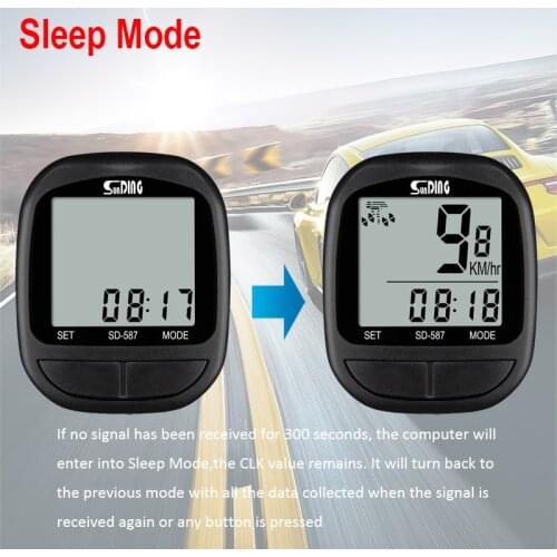 1PC Bike Computer Wired Cycling Bicycle Computer Rainproof Waterproof Bicycle Speedometer Odometer LCD Display dropsh