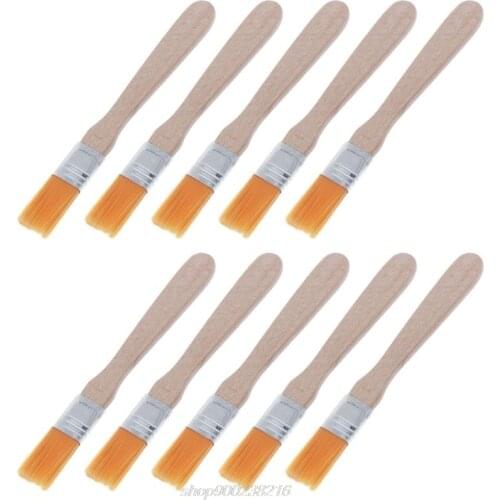 10Pcs Wooden Handle Brush Nylon Bristles Welding Cleaning Tools For Solder Flux Paste Residue Keyboard PC F16 21 Dropshipping