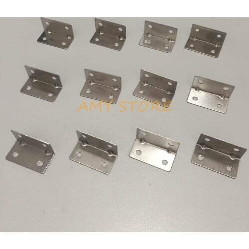 12pcs 20mmx20mm L Shape Shelf Corner Brace Plate Right Angle Bracket Bronze Tone LXM