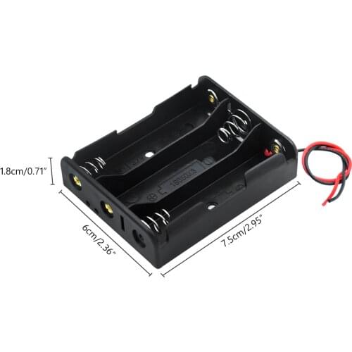 1X 2X 3X 4X 3.7V 18650 Battery Case Holder Plastic Battery Storage Box Case Holder Leads with Storage Box With Wire Lead HOT