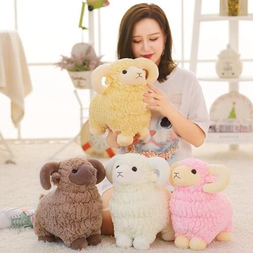 25~55cm Simulated Stuffed Sheep Doll Standing Colorful Grassland Animal Soft Plush Toy Boys Girls Xmas Gift