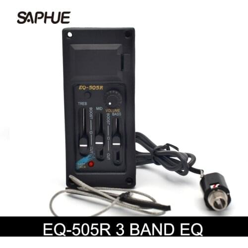 3 Band EQ-505R Acoustic Guitar EQ Preamp Pickup Piezo For Acoustic Guitar