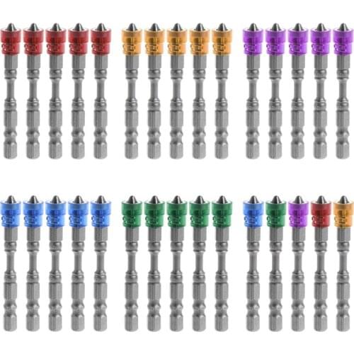 5 Pcs 65mm Anti Slip Electric Hex Magnetic Screwdriver S2 PH2 Single Head Bit Tool By Irjdksd