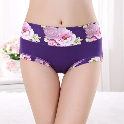 6pcs/lot Women Panties Underwear Sexy Cotton Girls Briefs Printed Intimate Plus Size Underwear Lady Breathable Underpants