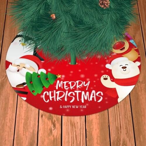 90CM Christmas Tree Skirt Carpet New Year Decorations Xmas Tree Decor Skirt Ornaments Festive Party Supplies Tree Skirts