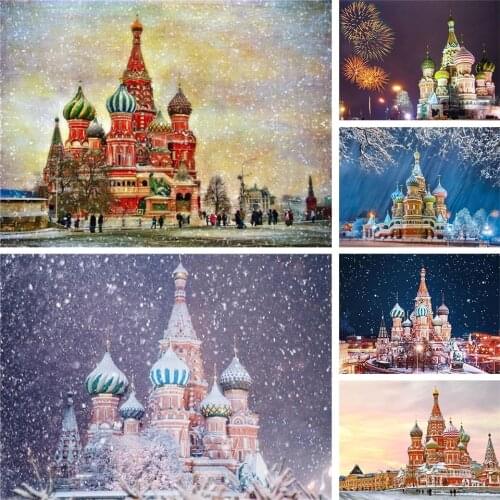 5D DIY Diamond Painting Landscape Beautiful Castle Rhinestone Cross Stitch Kit Full Diamond Embroidery Mosaic Home Decoration