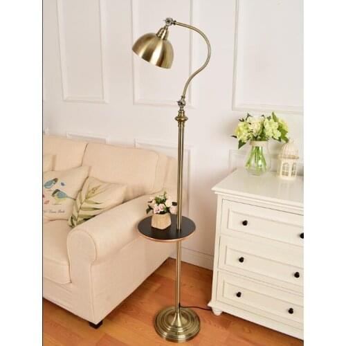 American retro coffee table tray floor lamp living room bedroom bedside sofa study reading villa decorative lights