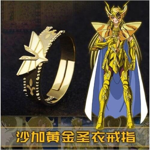 Anime Saint Seiya Gold Saint Virgo Shaka 925 Sterling Silver Adjustable Ring #7