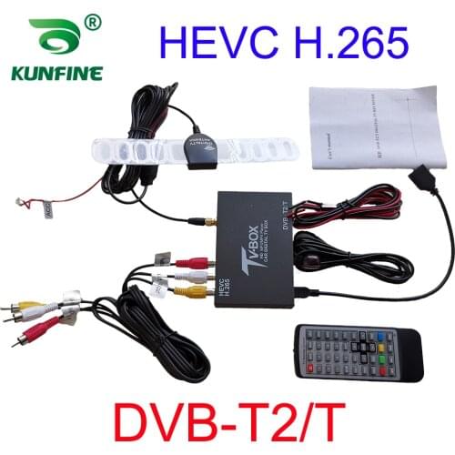 Auto Car TV Signal Box DVB-T/T2 Car Mobile Digital TV Box Receiver HEVC H.265 TV Tuner Box Germany Europe DVB-T DVB-T2
