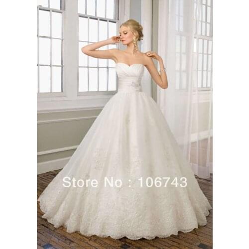 Free Shipping 2018 Sexy Bride Sweetheart Princess Custom Plus Cinderella bridal Gown Debutante lace mother of the bride dresses