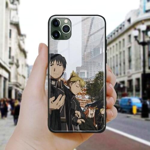 Real Life art Fullmetal Alche Soft Silicone Glass Phone Case Cover Shell For iPhone SE 6 6s 7 8 Plus X XR XS 11 12 Mini Pro Max