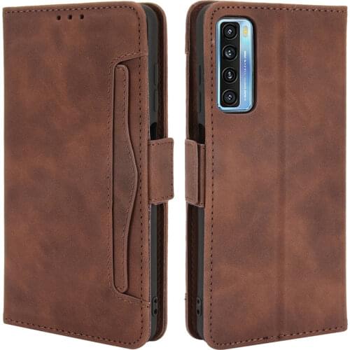 For TCL 20 Pro 5G 2021 Flip Case Leather Card Slot Removable Book Shell for TCL 20S Case T-Mobile 20 SE 20SE S Wallet Cover Para