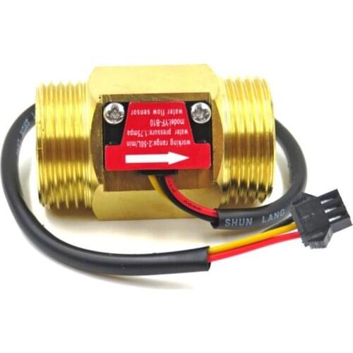 Water Flow Sensor 1 Inch DC 5-15V Water Flow Sensor Hall Sensor Switch Flow Meter DN25 Brass Water Meter Industrial Flowmeter