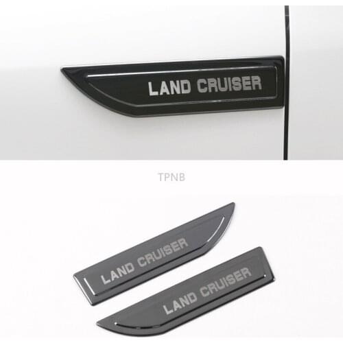 For Toyota Land Cruiser 100 200 1997-2020 Stainless Steel Flap Stickers on Both Sides of The Front Accessories