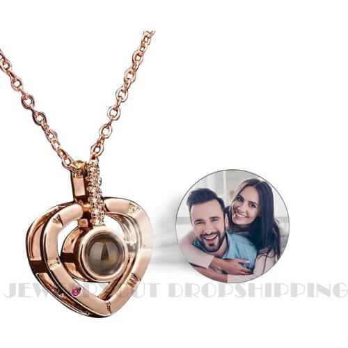 Customized Photo Projection Necklace Mothers Day Mum Gift Lover Personalized Picture Name Memory Jewelry Birthday Gifts