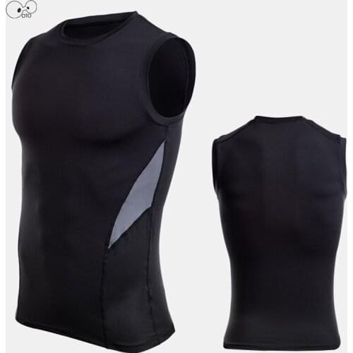 Summer Dry Fit Mens Sleeveless Running Shirt Gym Fitness Slim Tank Tops 2019 Sports Jogging Vest Bodybuilding Training Singlets