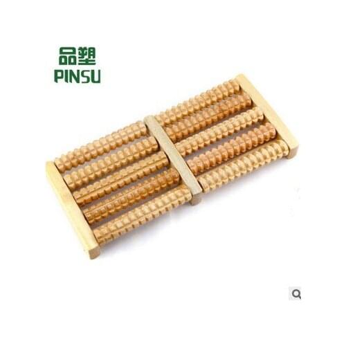 B12 FOOT 5 Row Wooden Roll Foot Massager Wooden Roller Stress Relief Body Massage Feet Relax Spa Wood Massager For Foot Care