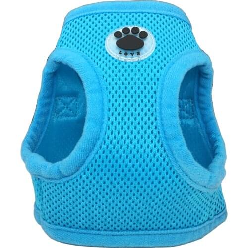 Cute "LOVE" Paw Label Adjustable Soft Nylon Mesh Small Dog Harness Pet outdoor mesh sports jacket clothes Pet Harness