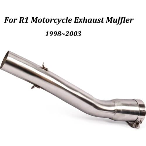 For Yamaha R1 Motorcycle Exhaust Muffler Modified Connection Middle Stainless steel Link Pipe Slip on 1998-2003 Moto Accessories