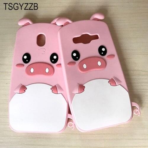 3D Cute Cartoon Pig Pink Case For Samsung Galaxy J7 Prime J5 Pro 2016 2017 Soft Silicone Rubber Phone Cover J2 2018 Grand Prime