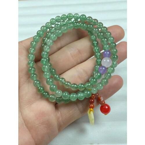 Natural strawberry crystal bracelet handmade charm bracelet for women real amber bracelet for women bangles women accessories