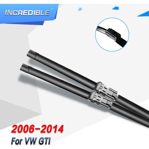 INCREDIBLE Wiper Blades for Volkswagen VW GTI Fit Push Button Arms Only ( Pack of 2 )