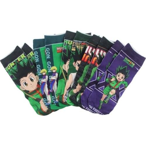 Anime Boat Socks Hunter x Hunter Cartoon Printed Socks Ventilation Sweat absorption Deodorization Leisure Sports Sock Men Women