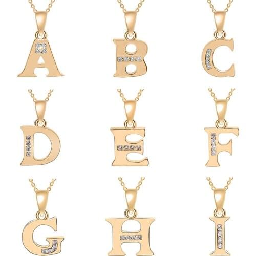 Gift 1 English letters fashion lucky Monogram necklace 26 alphabet Initial sign mother friend family name gift necklace jewelry