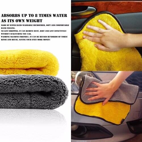 45x38cm Plush Microfiber towel Super Thick Car Cleaning Wash Clean Cloth Car Care Microfibre Wax Polishing Towels