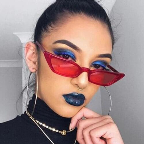 Hot Women Cat Eye Sunglasses Fashion Small Frame UV400 Sun Shades Glasses Vintage Street Eyewear Luxury Trending Sunglasses