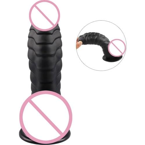 With Suction Cup Strapon Big Dick G-spot Stimuate Silicone Orgasm Massage Dinosaur Scales Dildo Real Huge Cock