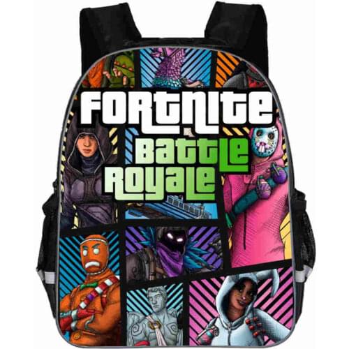 16 Inch Fortnite Cartoon Children School Bags Orthopedic Backpack Kids School Boys Girls Mochila Infantil Catoon Bags