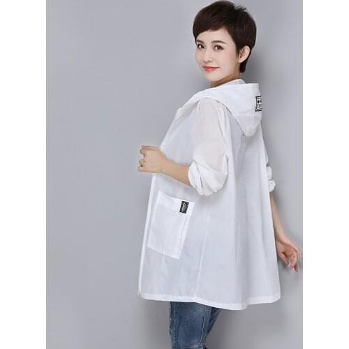Sun-Proof Clothing Womens UV Protection Summer New 2021 Mid-Length Ultra-Thin Loose All-match Jacket Fashion