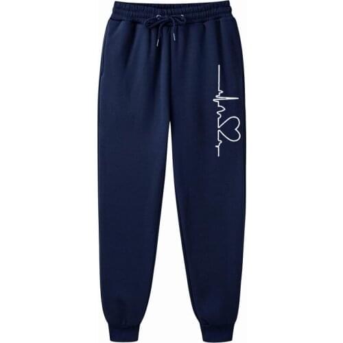 Loose Joggers Wide Women Men Elastic Waist Sports Pants Print Trousers Couple Leisure Streetwear Unisex Solid Sweatpants