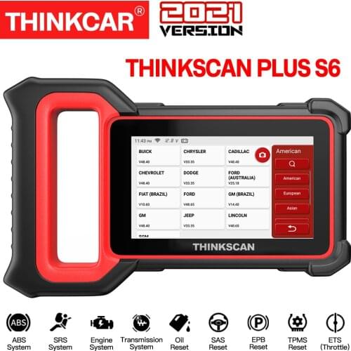 Thinkcar Thinkscan Plus S6 OBD2 Automotive Tools 4 System Car Diagnostic Tools Oil SAS EPB Throttle TPMS Reset OBD2 Scanner