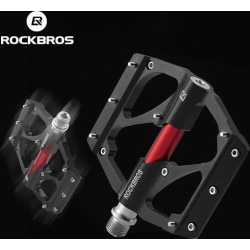 ROCKBROS MTB Cycling Pedal Bicycle Sealed DU Bearing Pedals Aluminum Alloy Non-slip Ultralight BMX Bike Pedals Road MTB Pedals