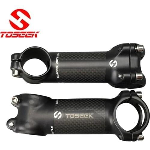 TOSEEK Ultralight Bike Stem 6 17 Degree Carbon Road MTB Bicycle Stem 31.8mm 60/70/80/90/100/110/120mm Handlebar Stem Bike Part