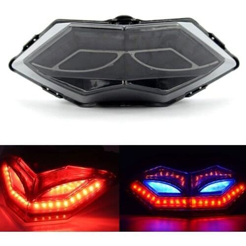 For Kawasaki Ninja 250 NInja250 300 EX300 2013 2014 2015 2016 2017 Rear Taillight Tail Brake Turn Signals Integrated Led Light