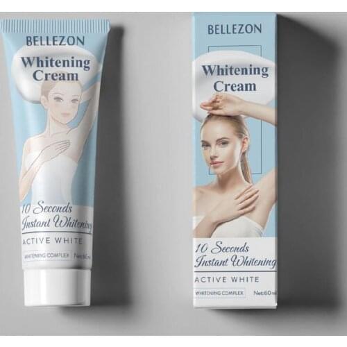 60ml Women Underarm Instant Whitening Cream Armpit Leg Knee Lips Private Part Body Bleach Brighten Lotion Melanin D0UE