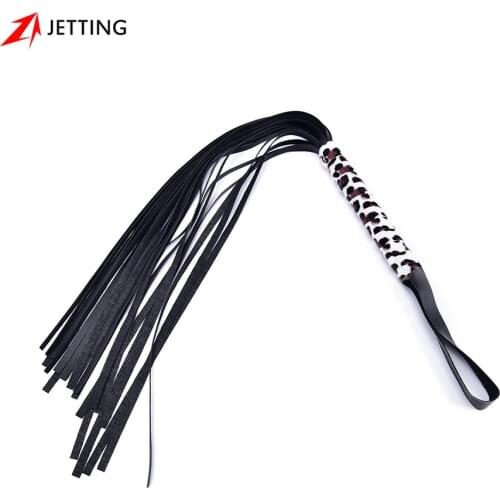 1PC Handle PU Leather Whip With Lashing Spanking Paddle Scattered Whip Knout Flirting Erotic Sex Toys for SM Adult Games