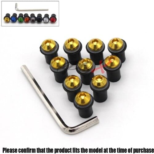 10Ps For BMW S1000R F650GS R1200R LC K1200S F800R GS Motorcycle Accessories Windshield Bolts Screw Nut Fastener Kit 5mm