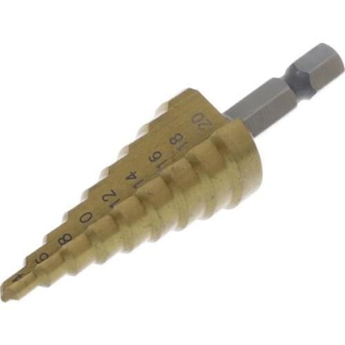 4-20mm HSS Titanium Step Drill Bit Metal Power Drilling Tools Cone Drill For Expansion Cutter Dropshipping