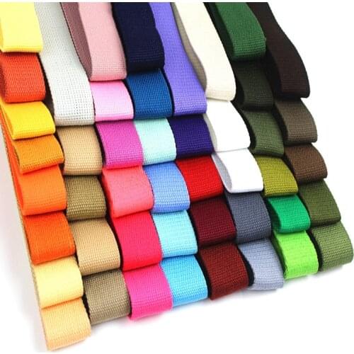 5 yards 25mm 1'' Canvas Ribbon Belt Bag Webbing Nylon Webbing Knapsack Strapping Sewing Bag Belt Accessories DIYHandmade