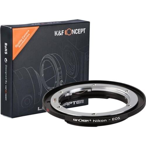 K&F Concept adapter for Nikon F Mount Auto Ai AIS mount lens to EOS Canon (D)SLR Camera 7D Mark II 5D Mark III 5D Mark II 5D
