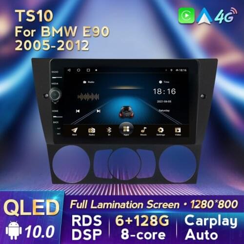 Android 10 QLED 8Core 6G 128G ROM DSP Carplay Android Auto For BMW E90/E91/E92/E93 Multimedia Navigation GPS Stereohead Unit