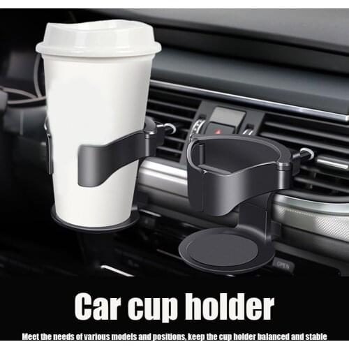 Car Cup Holder Air Vent Outlet Coffee Bottle Holder Can Mount Beverage Cup Holder Holders Universal Hholder Accessories Black